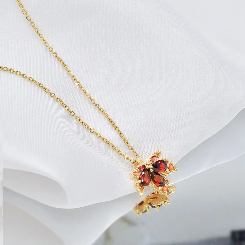Genshin Impact Kaedehara Kazuha Necklace Woman Cosplay Adjustable Maple Leaf Pendant Cosplay Jewelry Jewelry Gifts