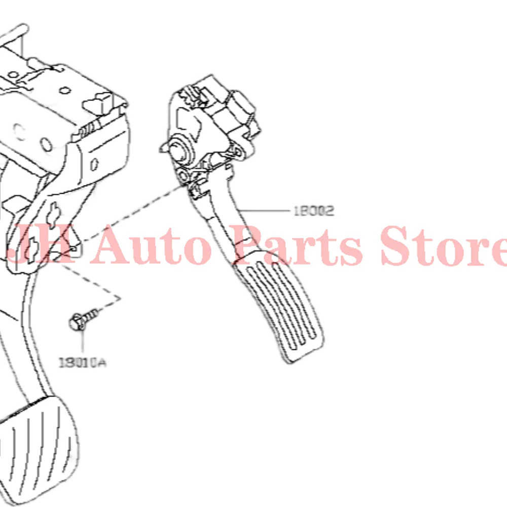 LHD Accelerator Pedal Position Sensor Lever Complete Accelerator with Drum For Nissan Juke 18002-1KM0B 18002-1KA0B 180021KM0B