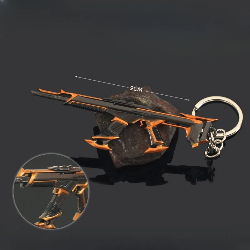 9cm Kuronami Vandal Valorant Game Periphery Alloy Weapon Model Vibrant Skin Keychains Accessorie Ornament Craft Collection Gift