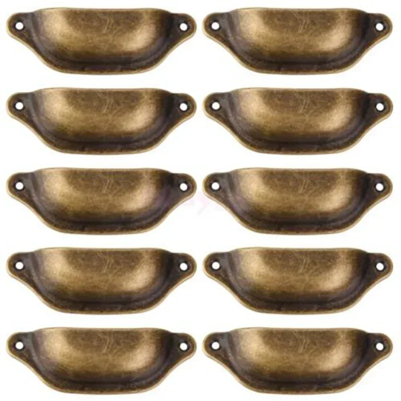 

10Pcs Antique Drawer Handles Furniture Pull Handle Kitchen Cupboard Pull Retro Cabinet Drawer Knob Furniture Hardware