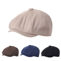 Sombrero de boina de Color liso para niños, gorros simples para niños, accesorios de fotografía para niñas coreanas, otoño, 2024