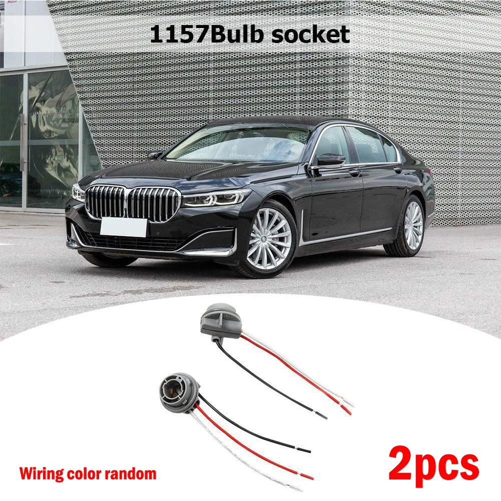 2Pcs 1157 BAY15D P21 Car Lamp Socket Adapter Connector Harness Wiring For Car Turn Signal Headlight Light Bulb