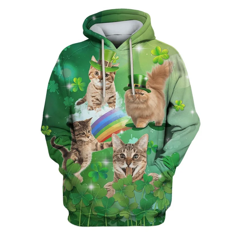 Cute cat 3D Printing Hoodie For Men Scottish Fold Pattern Hooded Fashion Casual Women Pullover Streetwear Bluza z długim rękawem