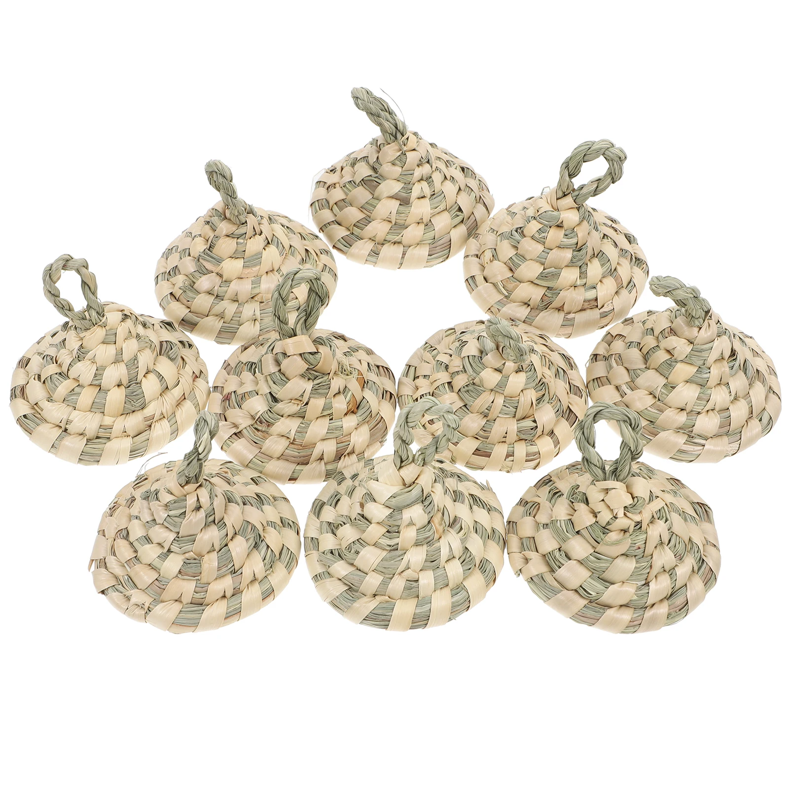 

10Pcs Woven Mini Straw Hat Kit Small Hats for Crafts DIY Photo Props Party Adornments Woven Hat Photo Prop Accessory
