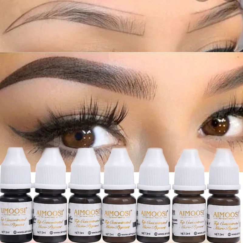 Pigmento de tatuagem de sobrancelha profissional semi permanente delineador matiz beleza microblading sobrancelhas tatuagem realçadores maquiagem