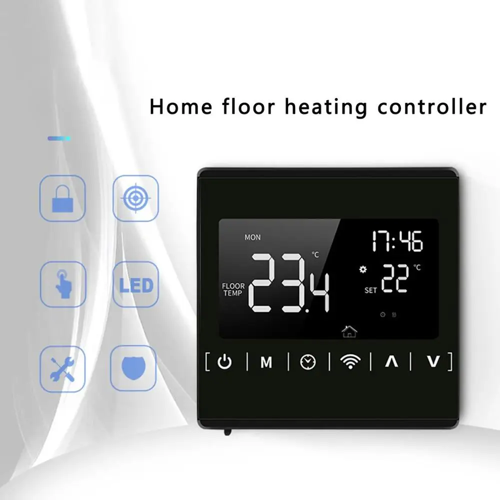 

Floor Heating Thermostat Lcd Touch Screen Control Electric Touch Screen Intelligent Temperature Controller