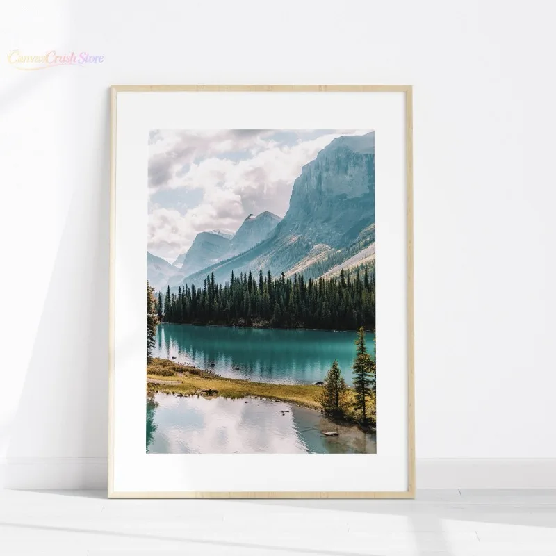 Canada Mountain Lake Poster Scenic Forest Landscape Split Nature Photography Wall Art Canvas Painting Posters for Home 2026