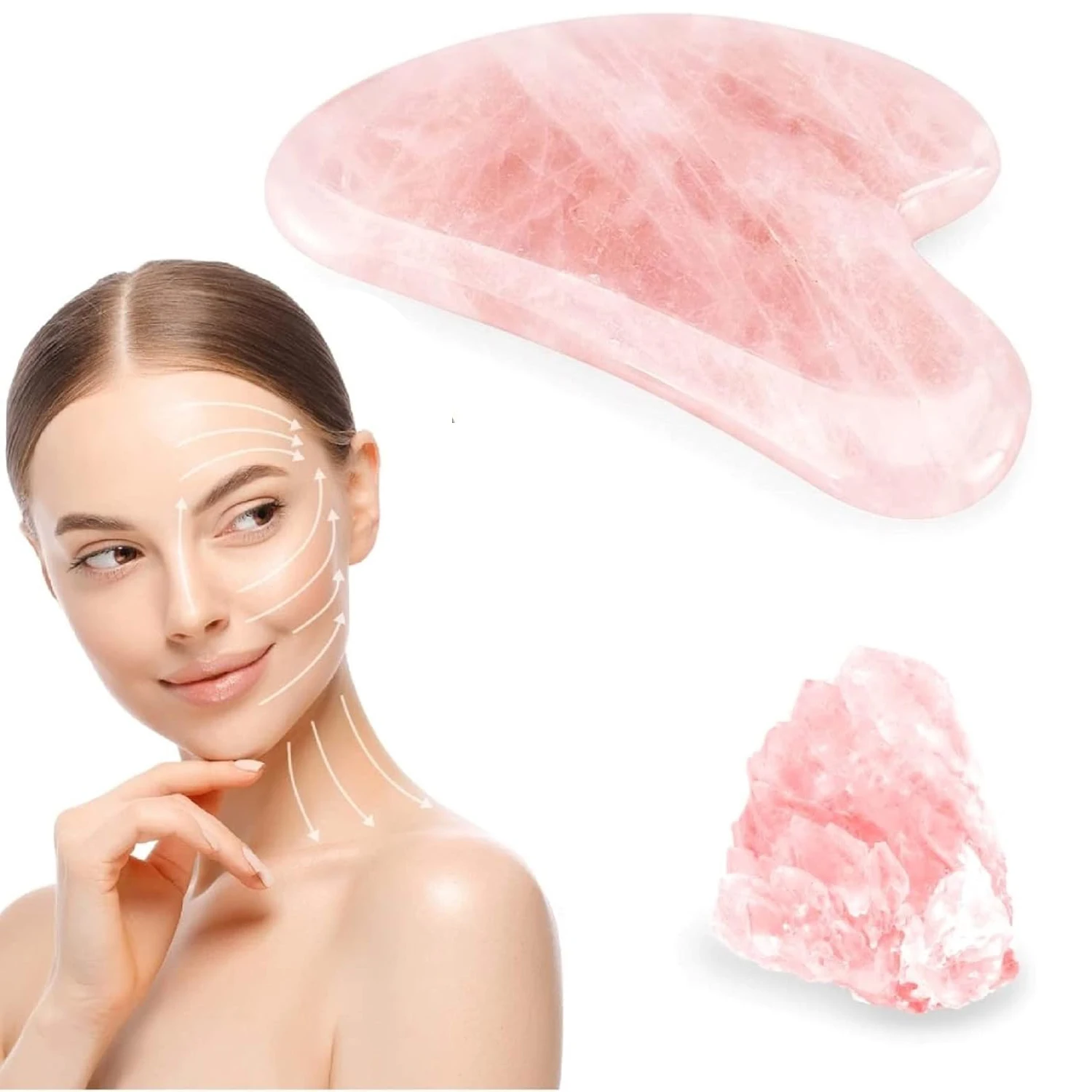 

Натуральный нефритовый скребок Гуаша для лица: инструмент для массажа, ухода за кожей, SPA-процедур и физиотерапии.