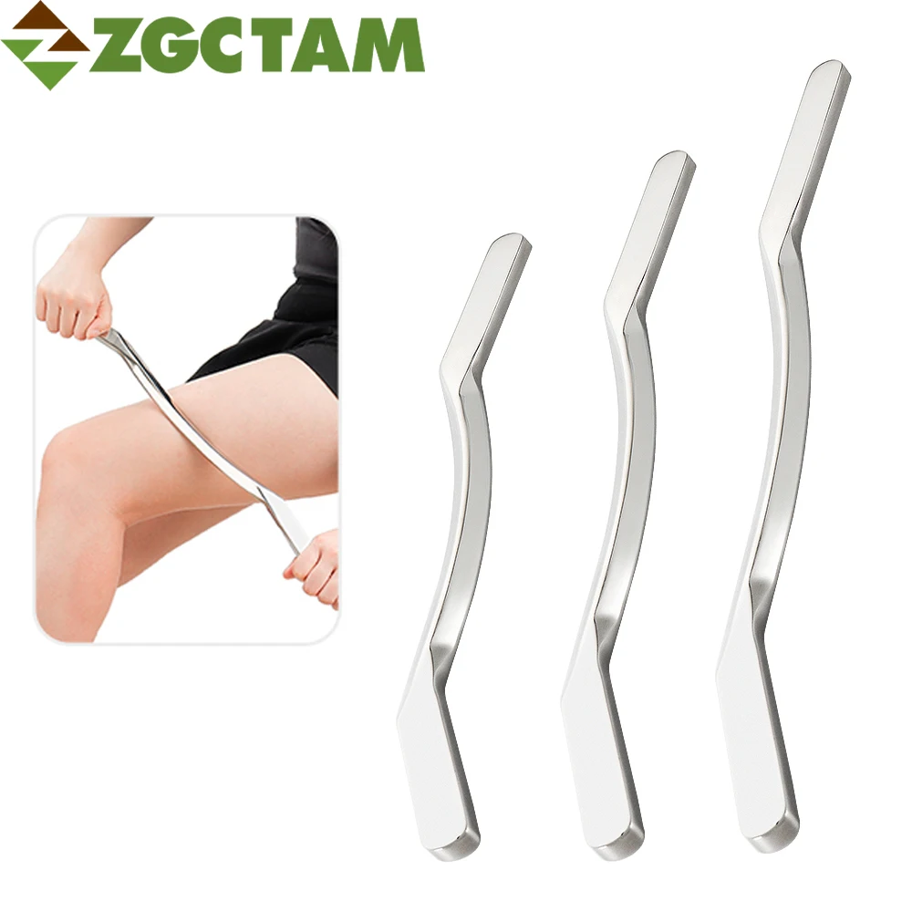 1Pcs Sport Stainless Steel Long Gua Sha Tool, Soft Tissue Therapy Mobilization, Help Reduce Arms, Back, Legs, Neck Muscle Pain