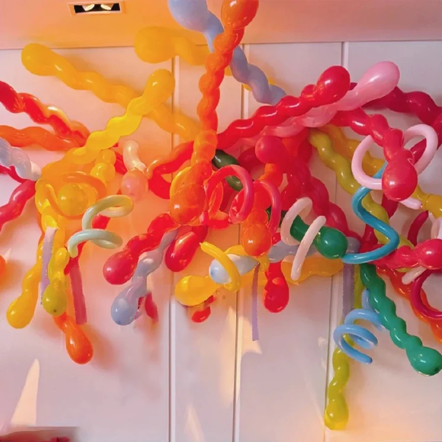 10/50 Latex-Spiralballons, einzigartig gefärbte, gedrehte Ballons, Dekorationen für Geburtstage, Hochzeiten, Feiertage und Partys – Detail 12