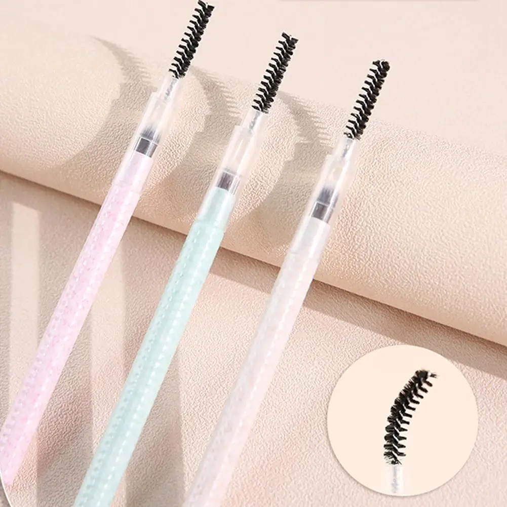 3-in-1 Makeup Brush Eyebrow Brush Eyelash Comb Concealer Brush 3-head Combination Portable Makeup Brush Details Makeup Tools