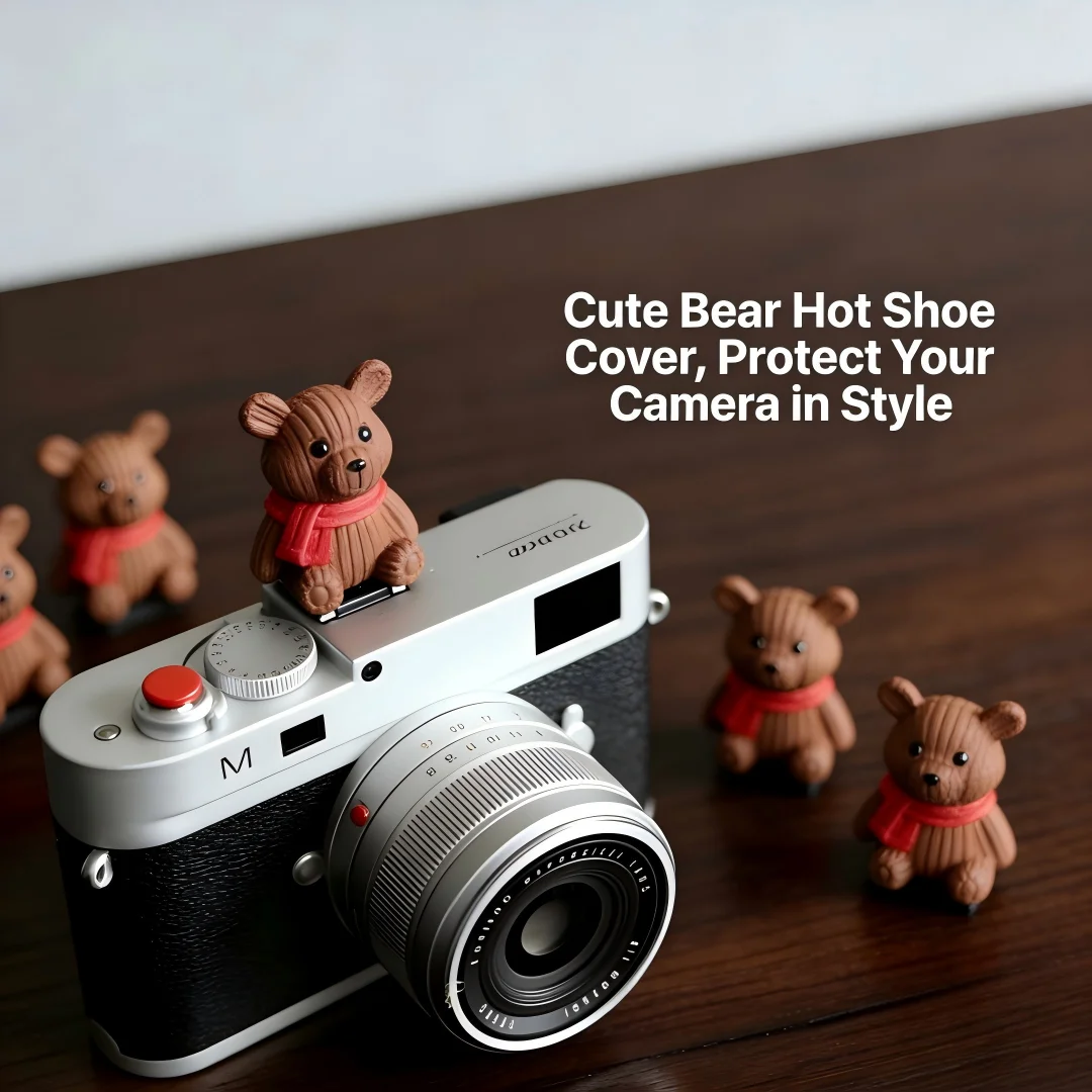 DIY Creative Bear Camera Hot Shoe Cover Universal Protector for Canon R50 Nikon Z8 Sony Fuji XM5 XPRO3 XT5 Leica M11 Accessories