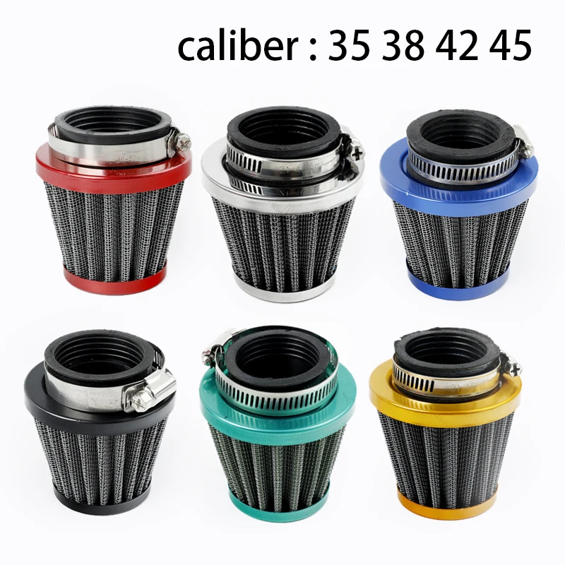 35mm 38mm 42mm 45mm Air Filter Clearner For Gas Motorized Bicycle Push Mini Moto Pocket Bike ATV Quad 4 Wheeler Motorcycle Parts