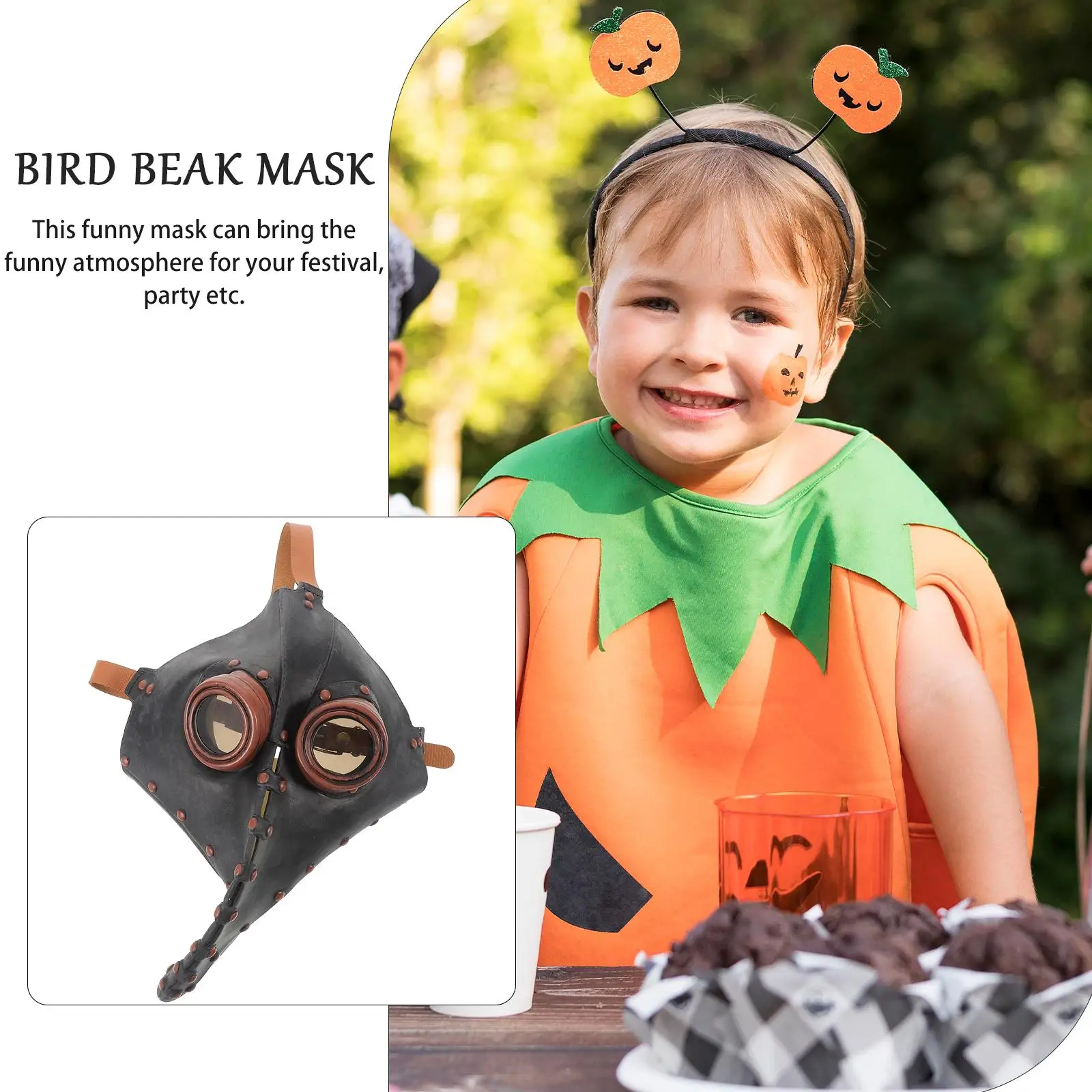 Medieval Plague Bird Mask Beak Halloween Scary Masks Steampunk Party Favors Costumes