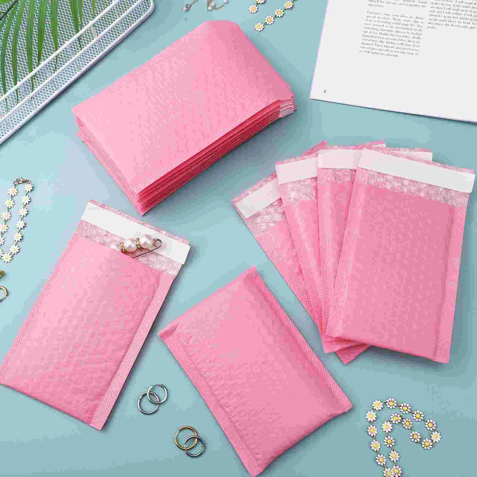 Acolchoado Envelopes Saco para Meninas, Pequenas Empresas Obrigado Cartões, Auto-Selante Mailer, Embalagem Em Pó, 30 Pcs