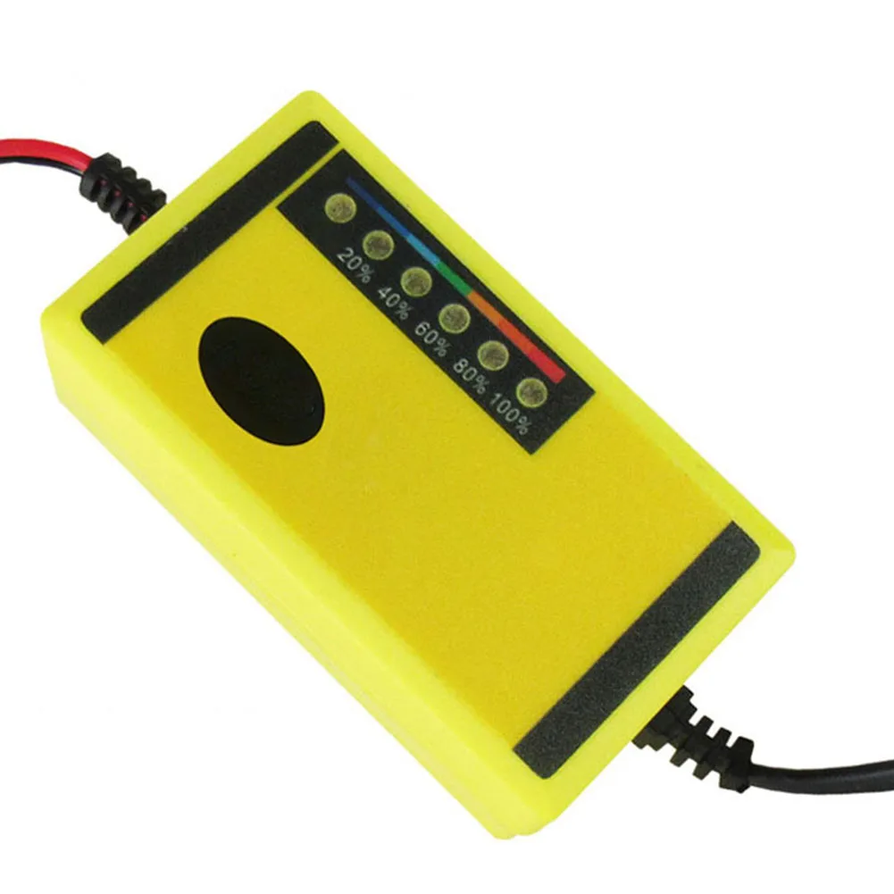 Nabíječka autobaterií DC 12V / 2A Rychlonabíjecí nabíječka autobaterií pro motocykly Nabíječka kyselých baterií ABS žlutá - náhled 5
