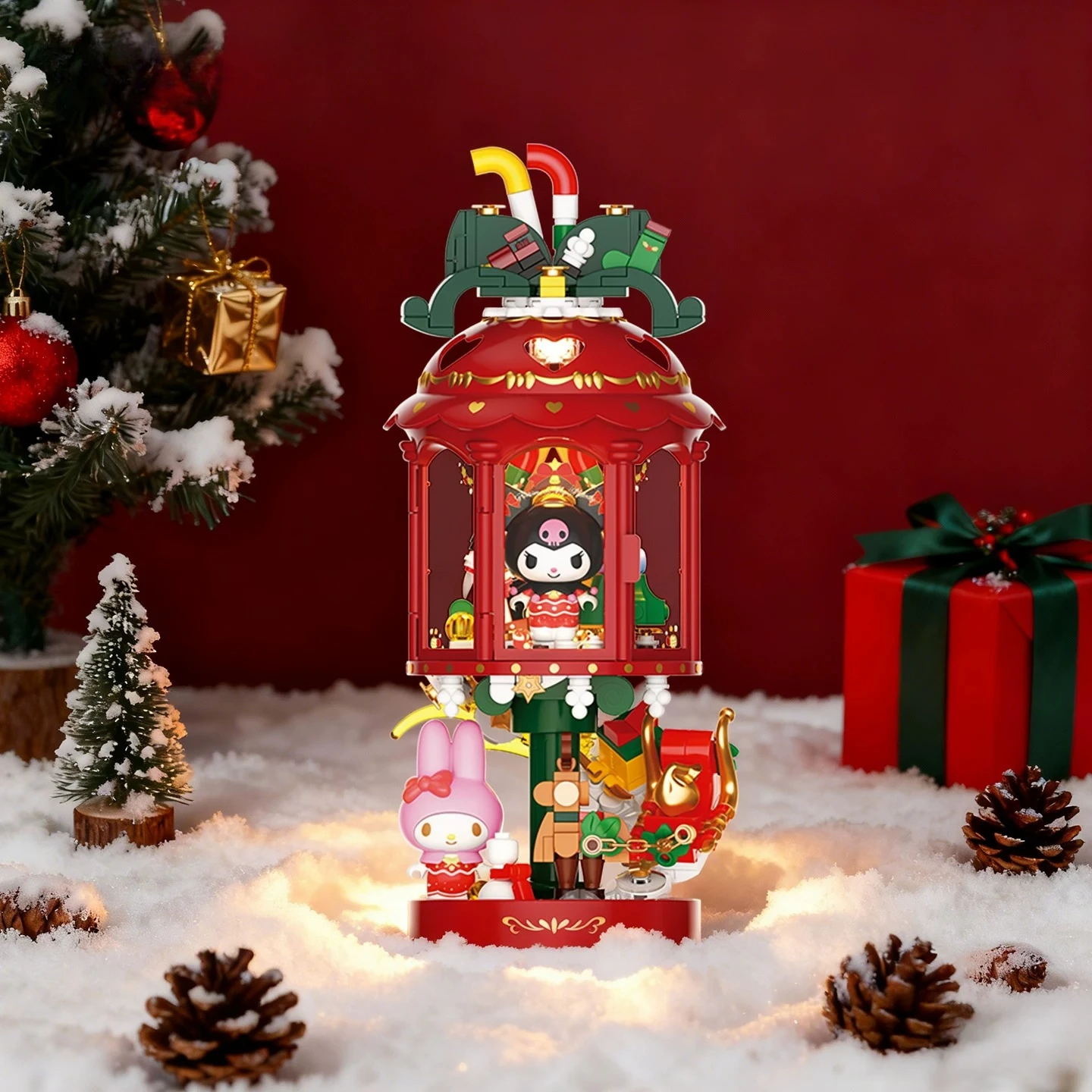 

Набор конструкторов Sanrio Family Light and Shadow Like a Dream: настольное украшение, подарок на Новый год и Рождество, Hello Kitty, Melody