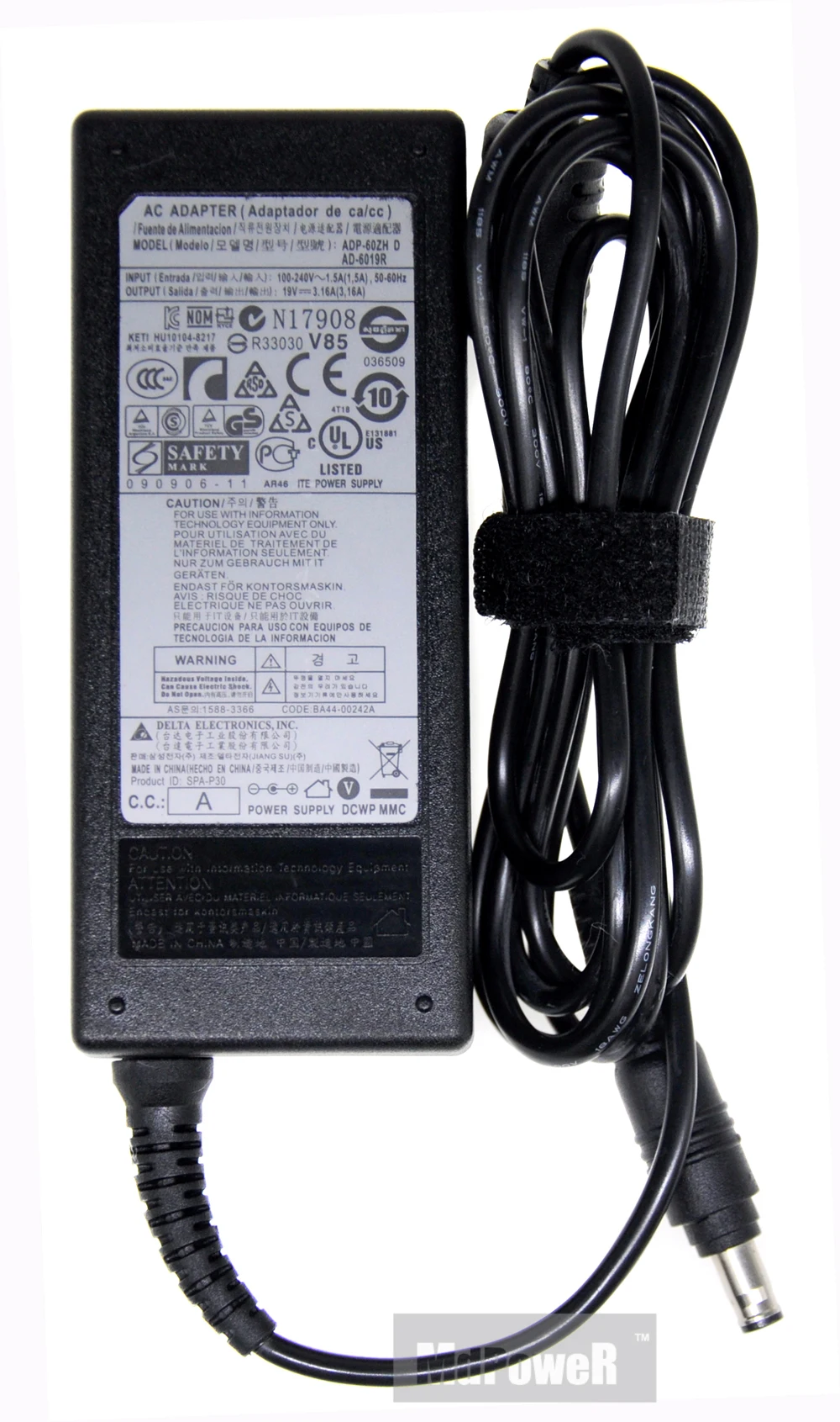 

AD-6019R 60 Вт 19 В 3,16 А адаптер переменного тока зарядное устройство для Samsung NP305E5AI R423 RV411 RF411 PA-1600-66 PCGAD-6019