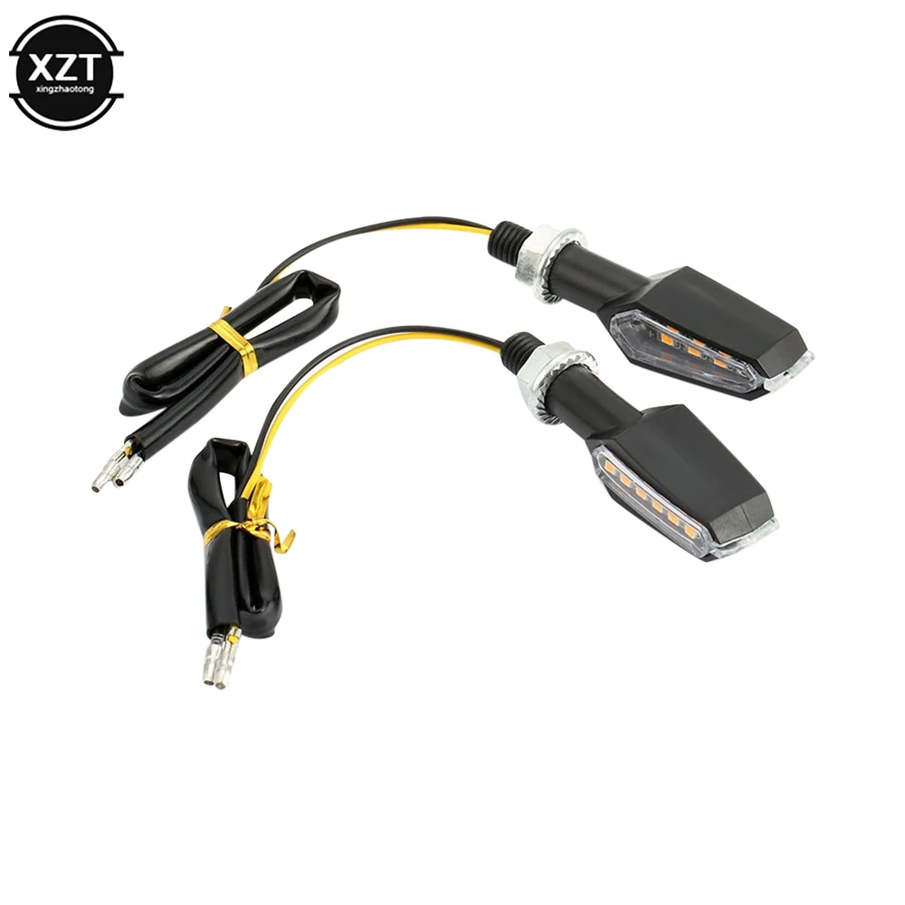 

2pcs Motorcycle LED Turn Signal Lights For Yamaha Honda Kawasaki Double-Sided LED Flasher Bulbs Motorbike Tail Light Blinker