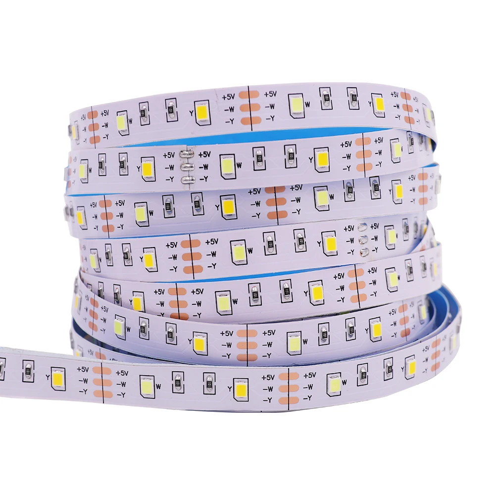 CCT LED Strip DC5V USB Powered LED Light with ON/OFF Switch Dimmable LED Tape 48Leds/M Flexible Ribbon Diode 1m 2m 3m 4m 5m