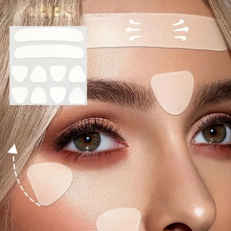 100pcs Invisible Tightening V-Face Lifting Sticker - Transparent Cheek Slimming Mouth Corner Sticker