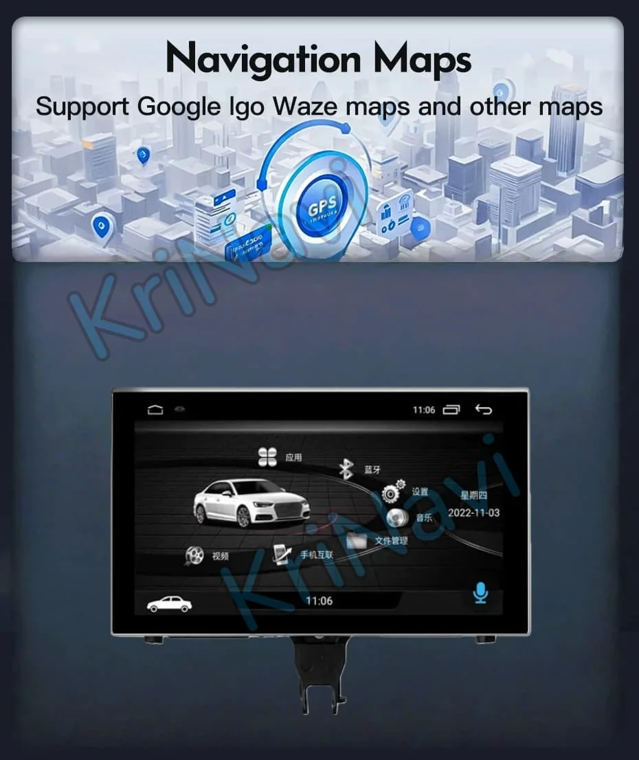 9Inch Screen Android 15 4G Wireless CarPlay GPS Navi Multimedia Player Auto Radio Music Stereo For Audi A6 C7 A7 2012-2018