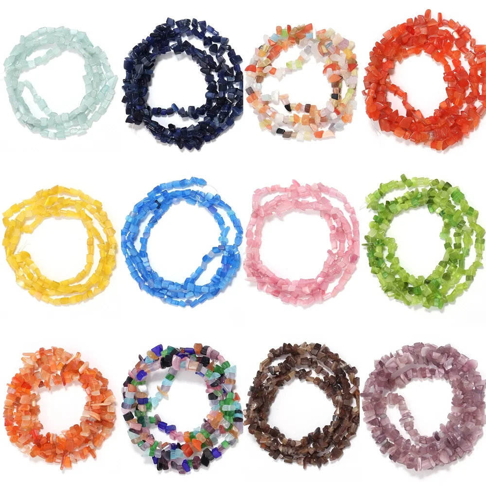 

Natural Chips Shape Stone Beads 5-8mm Irregular Gravel Cat's Eye Stone Opal Color Loose Gem Bead for Ornament DIY Accessories