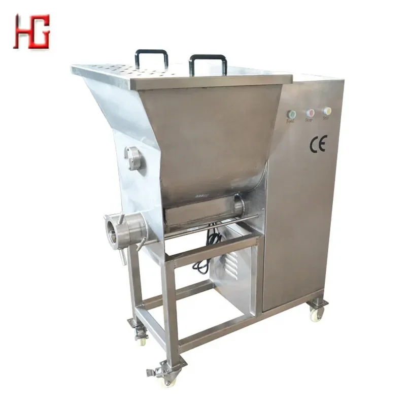 Electric Beef Grinder Frozen Meat Grinder for Sausage Meatball Processing Compatible with Hobart Style Heavy Duty Commercial