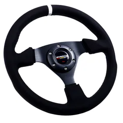 330mm Sport Steering Wheel Flat Suede Car Drift Sim Racing Steering Wheel Control 70mm/PCD 6061-T6