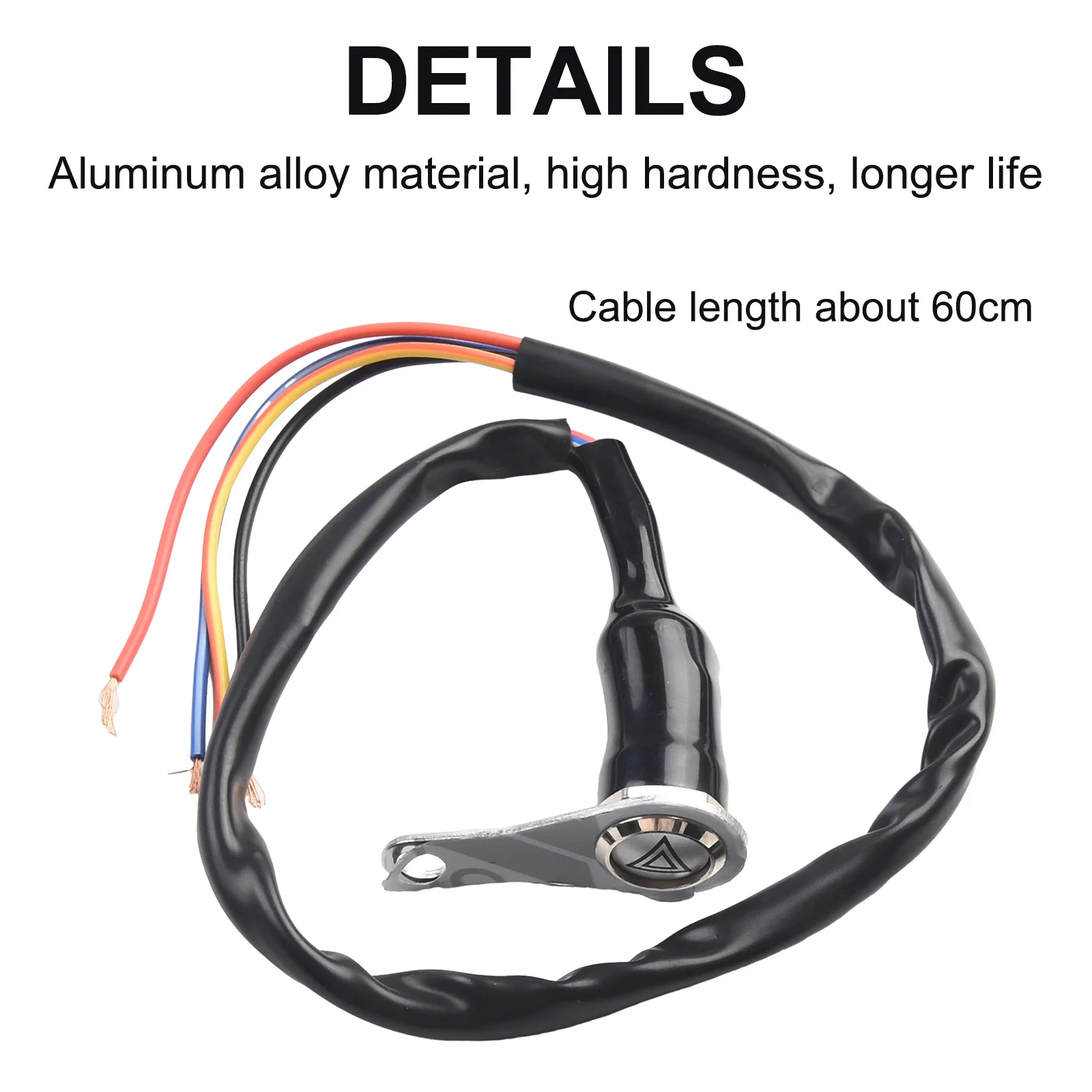 High Quality Material Handlebar Mount Switch Copper Wires Headlight Switch Manual-return Button Aluminium Alloy