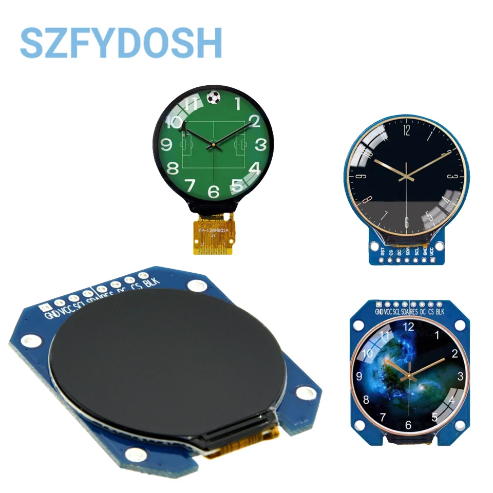 TFT Display 1.28 Inch TFT LCD Display Module Round RGB 240*240 GC9A01 Driver 4 Wire SPI Interface 240x240 PCB For Arduino