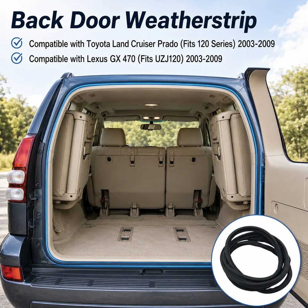 Rear Trunk Tailgate Seal Strip Back Door Rubber Sealing Strip for Toyota Land Cruiser 120 Prado Lexus GX 470 2003-2009