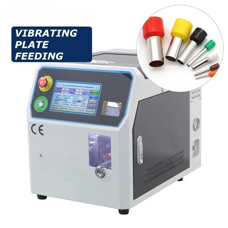 EW-5010A+0.3-16mm2 Electric Semi-Automatic Pre-Insulated Terminal Wire Stripping Crimping Machine 3.2s/Wire