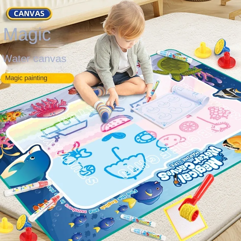

Water Canvas Learning Blanket Children Draw Oversized Water Painting Blanket Repeatedly Doodle Water Painting Drawing Toys