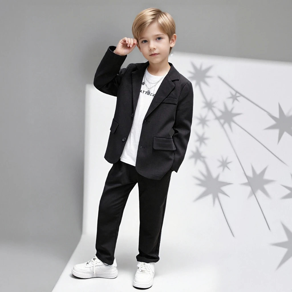 

Teen Boys Casual Blazer Set Spring Autumn School Kids Host Speech Performances Outfits 6-14 Y Formal Child Weddings Party Tuxedo