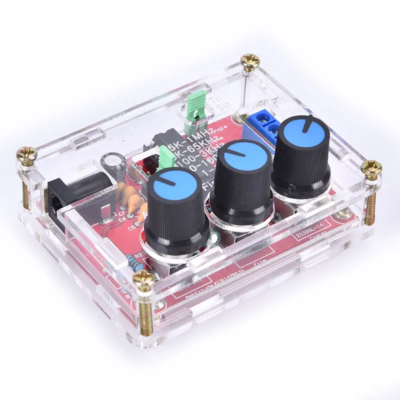 XR2206 Function Signal Generator 1HZ-1MHZ Sine Output Welded Assembled with DIY Case for Electronics Testing