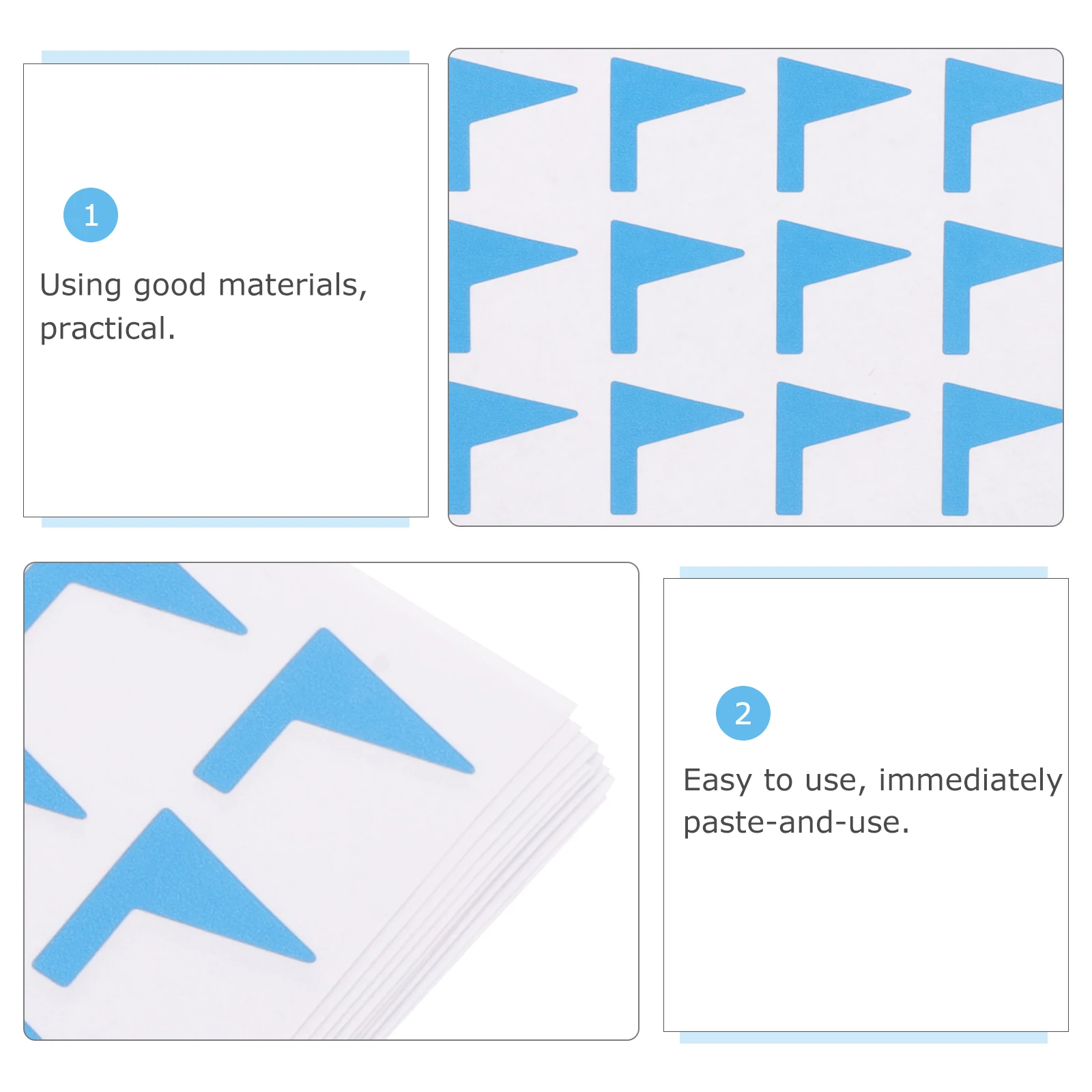 Flag Shaped Label Stickers Adhesive Map Marking Labels For Books Jars Storage Diy Classification Decals