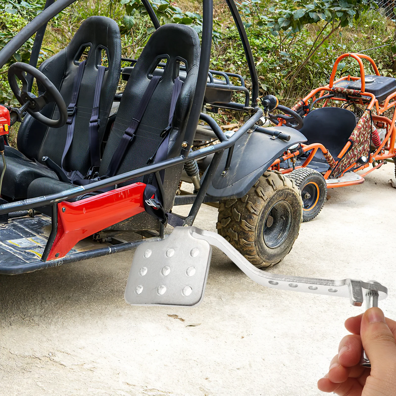 

1Pair Go Kart Throttle Pedal Brake Throttle Pedals Precise Control for Kart Parts 212cc Brake Pedal