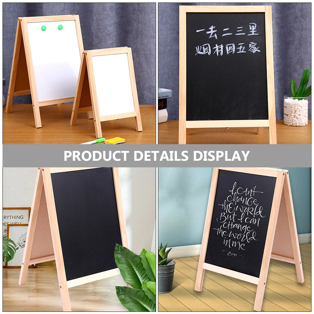 

2pcs Double Sided Erasable Chalk For Kids Lightweight Portable Writing Freestanding Learning Reusable Answer Board Student