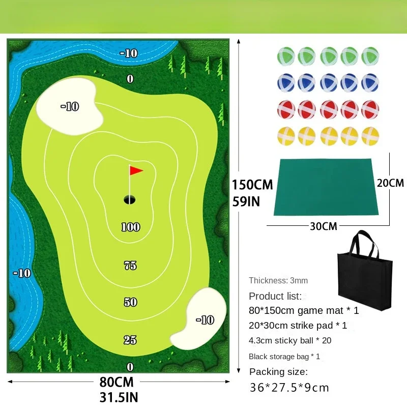 Ensemble de jeux de polymère de golf d'intérieur et d'extérieur, loisirs interactifs parent-enfant, jouets de puzzle d'extérieur, jeux de sport de balle, cadeaux de jouets