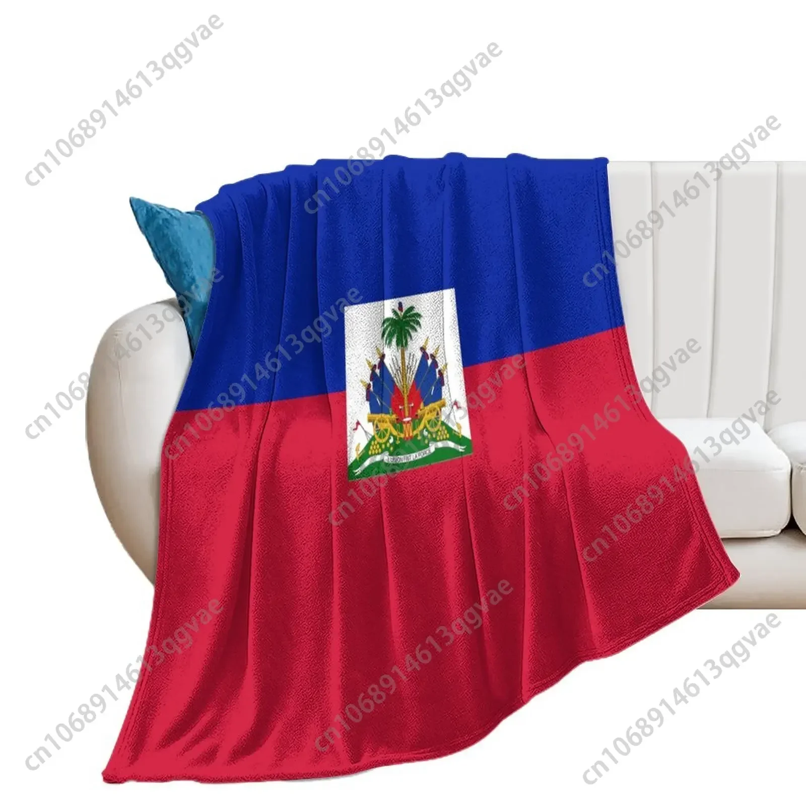 Haiti Flag Flannel Blankets Are Soft Comfortable and Warm Perfect for Winter Naps Homes Offices Travel Camping and More 2