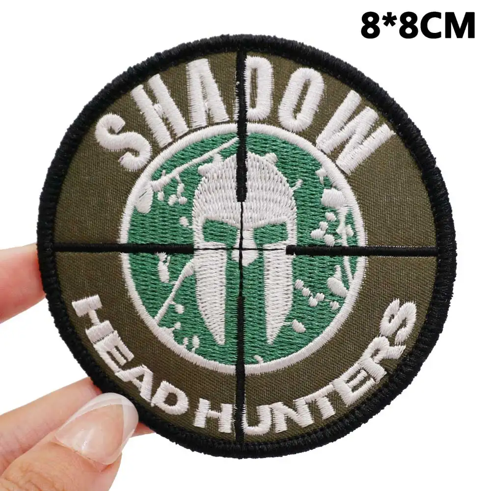 Sniper Scharfschütze Zielvisier Soldat Badge Embroidered Applique Sewing Label punk biker Patches with hook backing