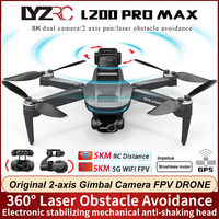 LYZRC L200 PRO MAX Drone 4K Professional 2-Axis Gimbal HD Camera 360° Obstacle Avoidance Brushless GPS Quadcopter FPV RC Drone