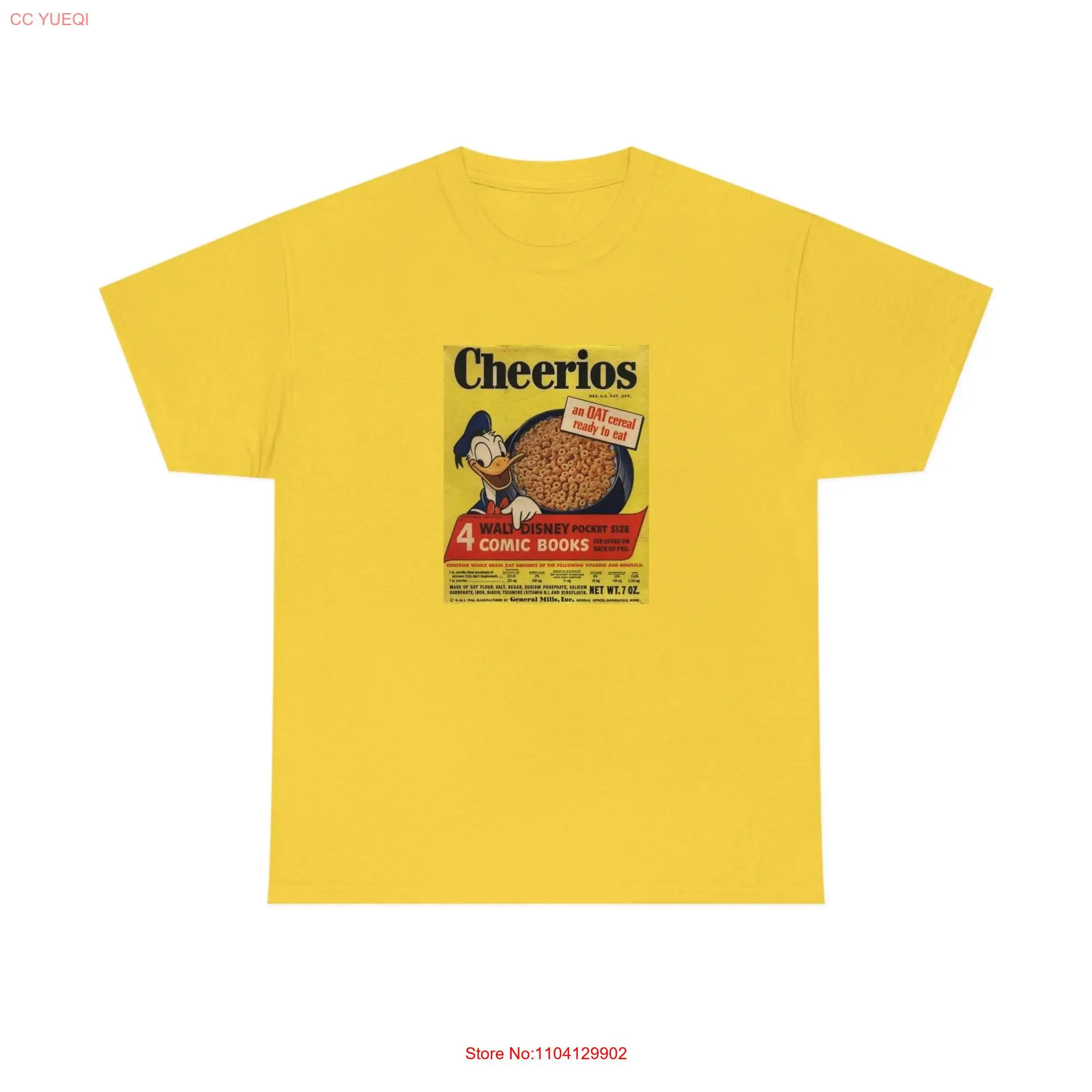 Vintage Cheerios T Shirt Aesthetic retro Cereal box long or short sleeves