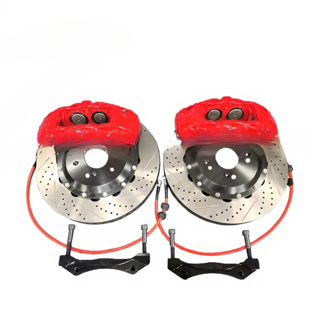 New Velocette OEM 4-Piston 6-Pillar Large Brake Caliper Kit F50 330mm/355mm Universal for Crosstrek - High Quality 1 Year Warra