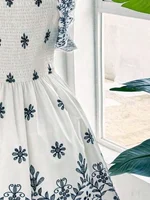 plus Size Elegant Dress Fashionable Ethnic Print Gathering Craft Stylish And Sophisticated Draped Design - Image 4