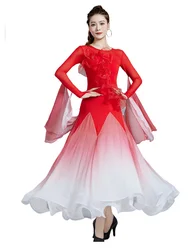 2024 Women's New Modern Dance Dress National Standard Dance Latin Ballroom Dance Cha Cha Square Performance Dance Dress 9068