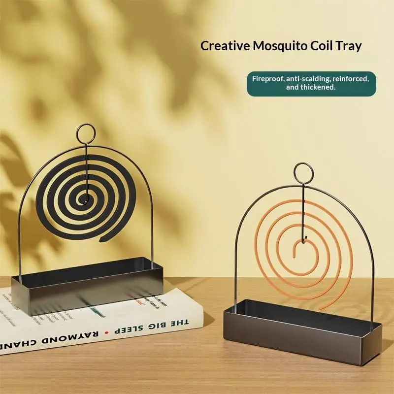 Mosquito Coil Holder Metal Hanging Sandalwood Plate Stable Design for Home Patio Summer Outdoor Protection