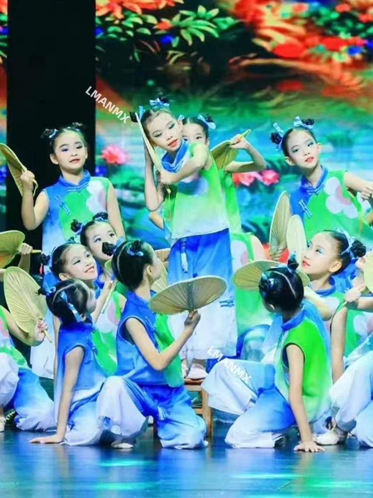 زي رقص للأطفال للفتيات على المسرح الوطني زي أداء لمحبي الرقص