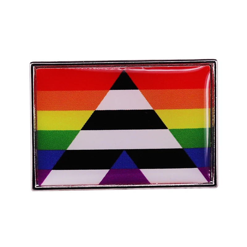 straight ally flag badge Heterosexual Ally jewelry